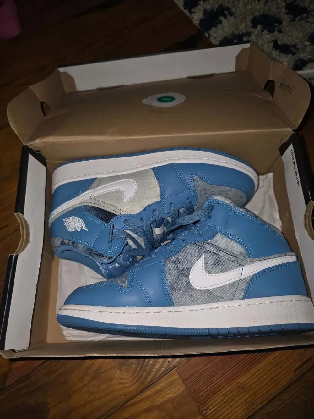 Nike Air Jordan 1 Mid GS 'Washed Denim' Dutch Blue/White (DM8951-400)